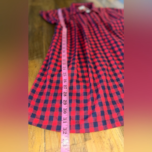 IJOAH Red and Blue Plaid Shirt Dress - Picture 6 of 11